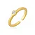 ANEL SOLITÁRIO 2MM AJUSTÁVEL BANHADO A OURO 18K - Imagem 2