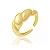 ANEL CROISSANT 10MM BANHADO A OURO 18K - Imagem 3