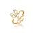 ANEL CORAÇÃO MINI ZIRCÔNIA AJUSTÁVEL BANHADO A OURO 18K - Imagem 2