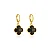 ARGOLA TREVO BLACK 14MM BANHADO A OURO 18K - Imagem 3