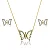CONJUNTO BORBOLETA PRETO BANHADO A OURO 18K - Imagem 4
