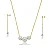 CONJUNTO TRIO DE PEROLAS BANHADO A OURO 18K - Imagem 1
