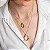 COLAR VIENA ORGANIC BANHADO A OURO 18K - Imagem 2