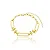 PULSEIRA ELOS RETANGULARES LONGO VIVI BANHADO A OURO 18K - Imagem 3