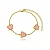 PULSEIRA BORBOLETA ROSA 10MM BANHADO A OURO 18K - Imagem 2