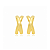 BRINCO ENLACE X BANHADO A OURO 18K - Imagem 1