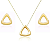 BRINCO ONDAS TRIANGULAR BANHADO A OURO 18K - Imagem 1