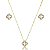 FLOR RICA ROSA CONJUNTO CRAVEJADO BANHADO A OURO 18K - Imagem 1