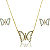 PAPILLON NOIR CONJUNTO BANHADO A OURO 18K - Imagem 1