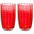 Copos de Vidro Vermelho com Poás Brancos – Jogo com 2 unidades - Imagem 1