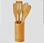 Kit de Utensílios 5 Peças em Bambu com Suporte - Imagem 2
