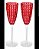 CJ 2 TACAS PARA CHAMPANHE DE VIDRO ORQUIDEA VERMELHO 200ML - Imagem 2