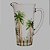 CONJUNTO JARRA COM 6 COPOS DE CRISTAL PALM TREE HANDPAINT - Imagem 3
