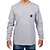 Camiseta Quiksilver Manga Longa Patch Round Masculina Cinza - Imagem 1