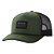 Boné Rip Curl Aba Curva Crusher Trucker Verde Escuro - Imagem 1