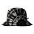 Chapéu Grizzly Tie Dye Stamp Bucket Hat Dupla Face Preto - Imagem 2