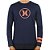 Camiseta Hurley Surf Manga Longa Circle Icon SM23 Marinho - Imagem 1