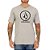 Camiseta Volcom Crisp Stone SM23 Masculina Cinza Mescla - Imagem 1