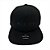 Boné Hurley Aba Reta Flat Rubber Imp WT24 Preto - Imagem 3