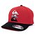 Boné Quiksilver Aba Curva Emb Three Logo WT25 Red - Imagem 1