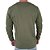 Camiseta Hurley Manga Longa O&O Solid WT25 Masculina Militar - Imagem 2