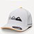 Boné Quiksilver Aba Curva Emb Three Logo SM26 Branco - Imagem 1