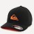 Boné Quiksilver Aba Curva Orange Logo SM26 Preto - Imagem 1
