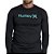 Camiseta Hurley Surf Manga Longa One&Only SM26 Preto - Imagem 1