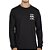 Camiseta Quiksilver Manga Longa Three Logo WT26 Preto - Imagem 1