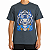 Camiseta DC Shoes Burning Skull WT26 Masculina Azul Escuro - Imagem 1