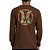 Camiseta Hurley Manga Longa Dragon Masculina Marrom - Imagem 2