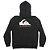 Moletom Quiksilver Aberto Omni Logo FC 280G WT24 Preto - Imagem 5