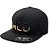 Boné MCD Aba Reta Blk&Gld Fitão 1.10 Flexfit Preto - Imagem 1