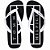 Chinelo Tommy Hilfiger Strips Hilfiger Beach Sandal Black - Imagem 1