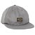 Boné RVCA Aba Reta Anp Label Strapback SM27 Cinza Escuro - Imagem 5
