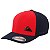 Boné Quiksilver Aba Curva Flex Plate Black Vermelho/Preto - Imagem 1