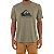 Camiseta Quiksilver Square Me Up Masculina Verde Escuro - Imagem 1