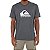 Camiseta Quiksilver Square Me Up Masculina Cinza Escuro - Imagem 1