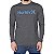 Camiseta Hurley Manga Longa O&O Solid Masculina Preto Mescla - Imagem 1