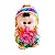 Boneco bebe Peruano de Pano Verde 17 x 11,5 x 9 - Imagem 1