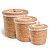 Cesto de Fibra Com Tampa Redondo - Jogo 3 Peças - Imagem 1