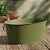 Balde De Metal Oval Decorativo Verde Musgo - Imagem 4