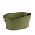 Balde De Metal Oval Decorativo Verde Musgo - Imagem 1