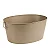 Balde De Metal Oval Decorativo Cinza - Imagem 1