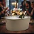 Balde De Metal Oval Decorativo Cinza - Imagem 3