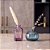 Kit 2 Garrafas de Vidro Coloridas Decorativas Lilás e Azul - Imagem 3