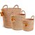 Kit Cestos de Fibra Natural Pompom Boho Organizadores - Imagem 5