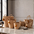 Kit Cestos de Fibra Natural Pompom Boho Organizadores - Imagem 3