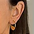 Brinco Ear Hook Redondo Folheado a Ouro 18k - Imagem 1