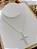 Colar Folheado a Prata Crucifixo Cristal - Imagem 1